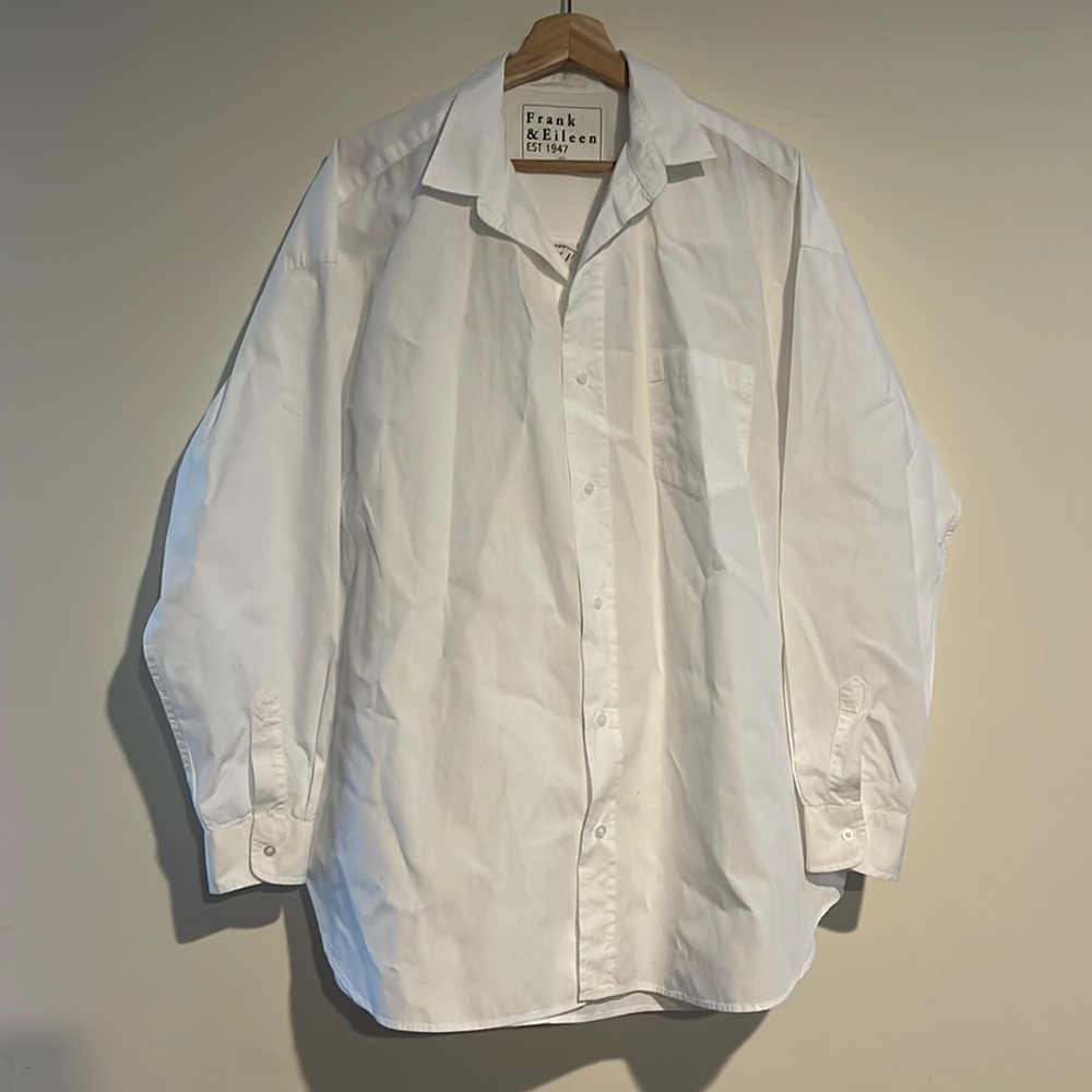 ♻️Frank & Eileen Shirley Oversized White Button Down Shirt